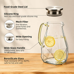FANKAQI pitcher on kitchen counter with lid