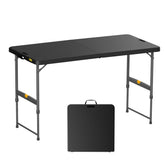 FanttikOutdoor 4ft folding table carry handle black