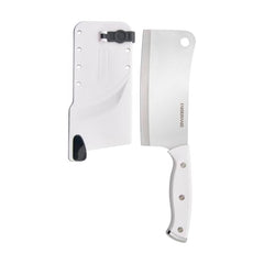 Farberware Edgekeeper triple riveted cleaver knife close up