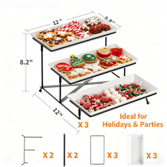 Reusable Farielyn-X tray stand black collapsible metal