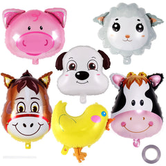 Farm Animal Balloons set including cow horse sheep pig chicken dog