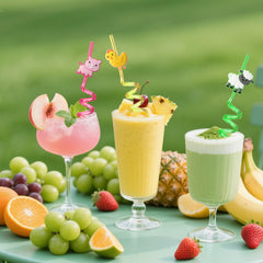 9.25 inch farm animal straw fits standard cups