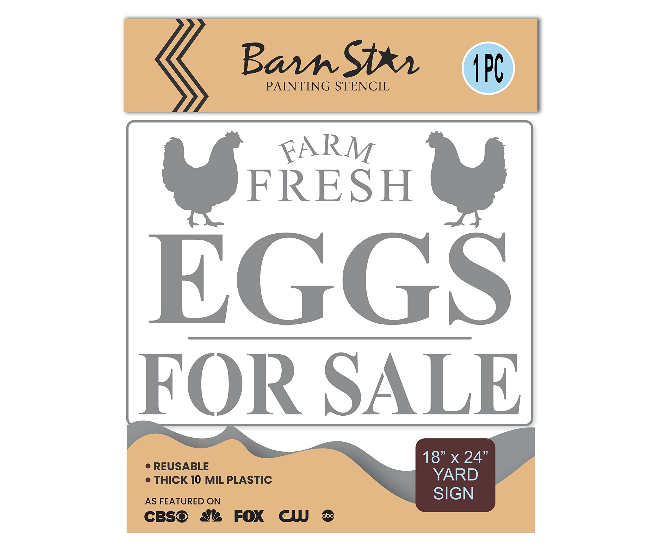 Farm Fresh Chicken Eggs Yard Sign Stencil on 18x24 board