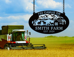 Farm sign suitable for farmhouse decor outdoors