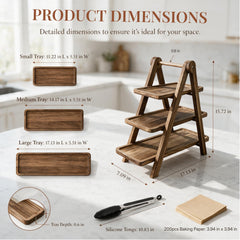 Decorative farmhouse display stand on table