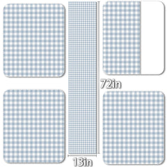 Farmhouse checkered table runner polyester linen-like