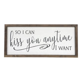 Farmhouse framed wooden sign pine frame