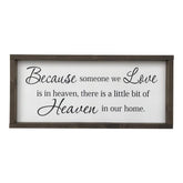 Farmhouse Handmade Framed Sympathy Sign 25x11 inches wall decor