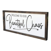 Farmhouse handmade framed wooden sign for wall display