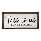 Farmhouse Sign 25x11 size with premium maple back board and pine frame