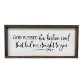 Farmhouse sign Master Bedroom hand stained pine frame