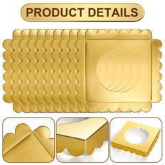 Square caramel apple wrap tray with center hole