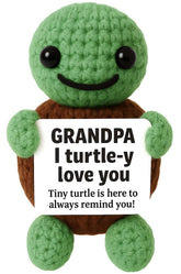 Fathers day Gift for Grandpa mini turtle keepsake on desk