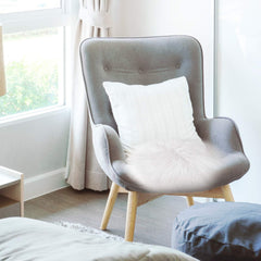 faux fur and elk velvet back non-slip rug white backdrop