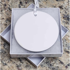 Faux stained glass effect design on one side ornament
