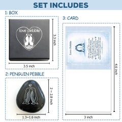 Romantic penguin stone gift for him or her image
