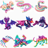 FBAWCJ 9PCS 3D Printed Animals Set desk display