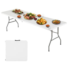 FDW 6FT folding table white indoor outdoor use