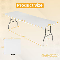 FDW 6FT folding table white lightweight transport