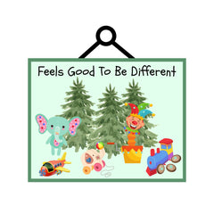 Feels Good To Be Different Christmas door sign 8x10 inches aluminum indoor outdoor