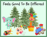 Feels Good To Be Different Christmas door sign 9x7 inches aluminum indoor outdoor