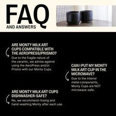 Matte white ceramic exterior of Monty latte mug