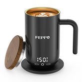 FEPPO Coffee Mug Warmer 16oz with titanium coating interior