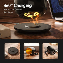 Charging base included for continuous temperature control