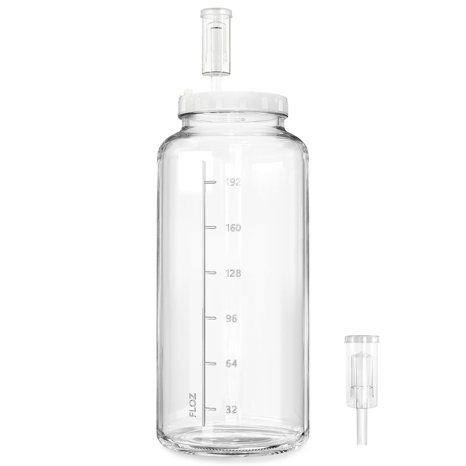Fermentation jar 2 gallon with scale mark and clear measurements