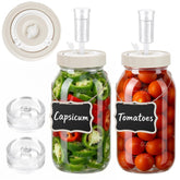 64oz fermentation jar kit with date-tracking lid and two jars