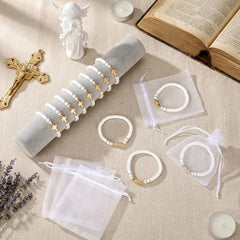 Ferreve first communion gift cross bracelet closeup