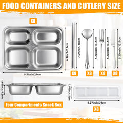 Ferrochef four-compartment lunch box with clear lid