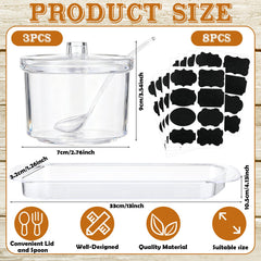 7 oz capacity sugar container with lid and spoon for Ferrochef set