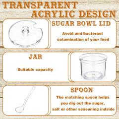Clear acrylic tea coffee sugar canister with lid by Ferrochef