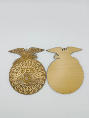 Handmade FFA emblem ornament for holiday decor and gifts