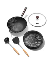 FGJ Wok 13 inch carbon steel wok