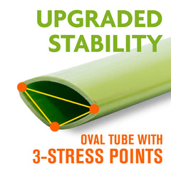 Fiberglass poles providing stability for badminton net