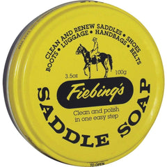 Fiebing's Yellow Saddle Soap for Leather 3.5 oz Tin leather cleaner and conditioner