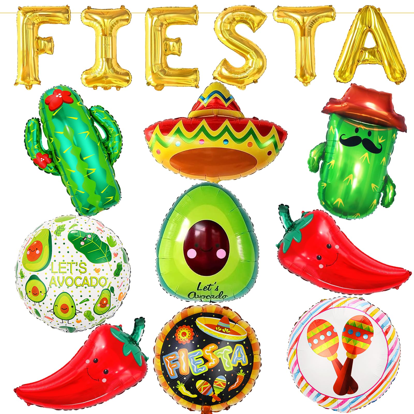 Fiesta Party Decorations Set pack of 15 balloons and decor