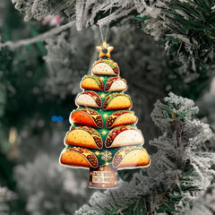 Foodie Humor Decoration taco lover gift ornament closeup