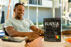 Dark noble kava powder with island-style character Wakacon