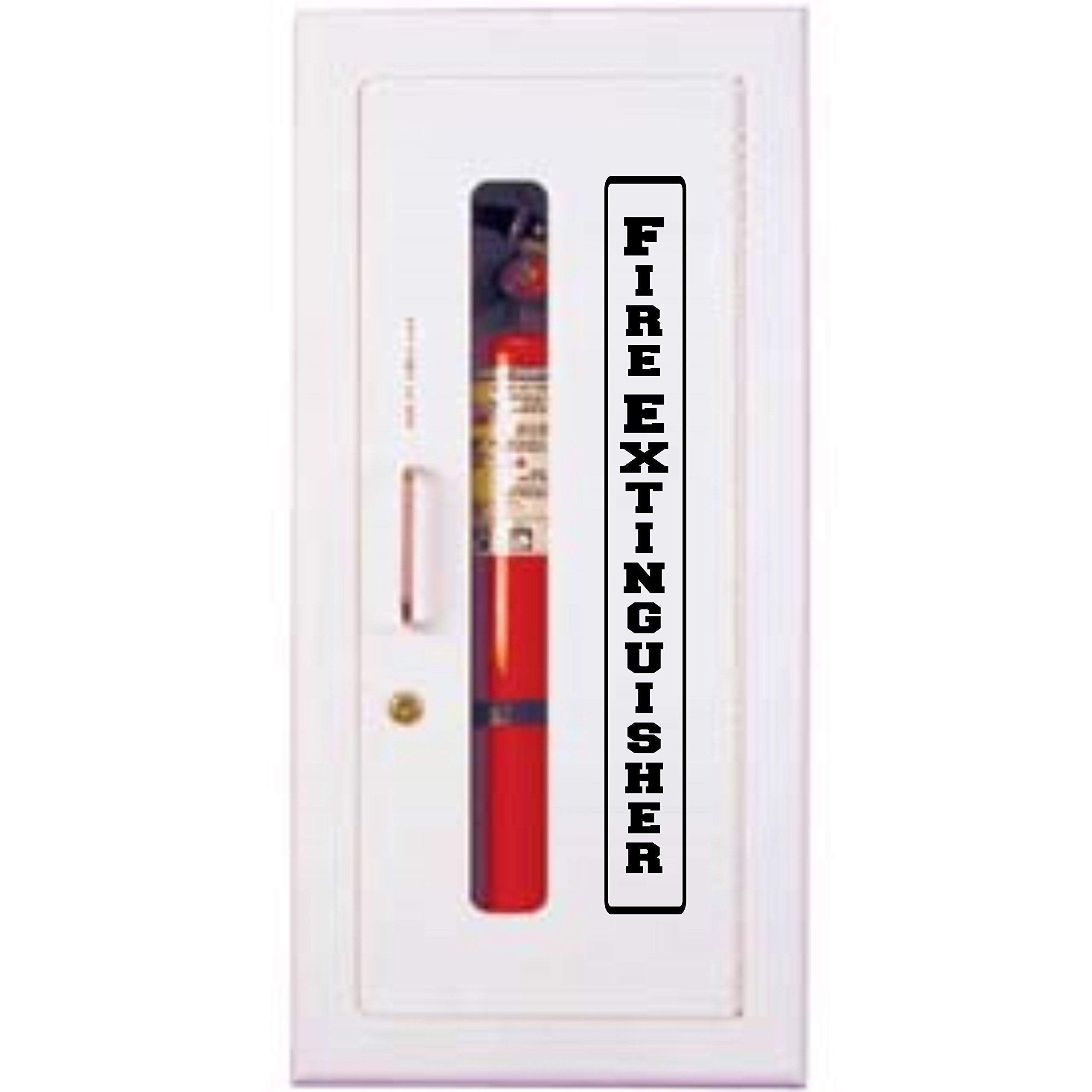 Fire Extinguisher Cabinets black decal 2x18 transfer sheet
