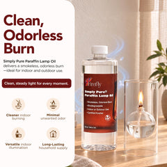 Firefly paraffin lamp oil 32 oz ideal for decorative fixtures