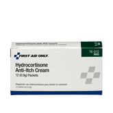 First Aid Only 18-012 Hydrocortisone Cream Packets 12 Count packaging