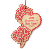 First Christmas in New Jersey 2025 ornament Baltic birch wood