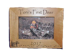 First Deer Picture Frame alder wood 4x6 size