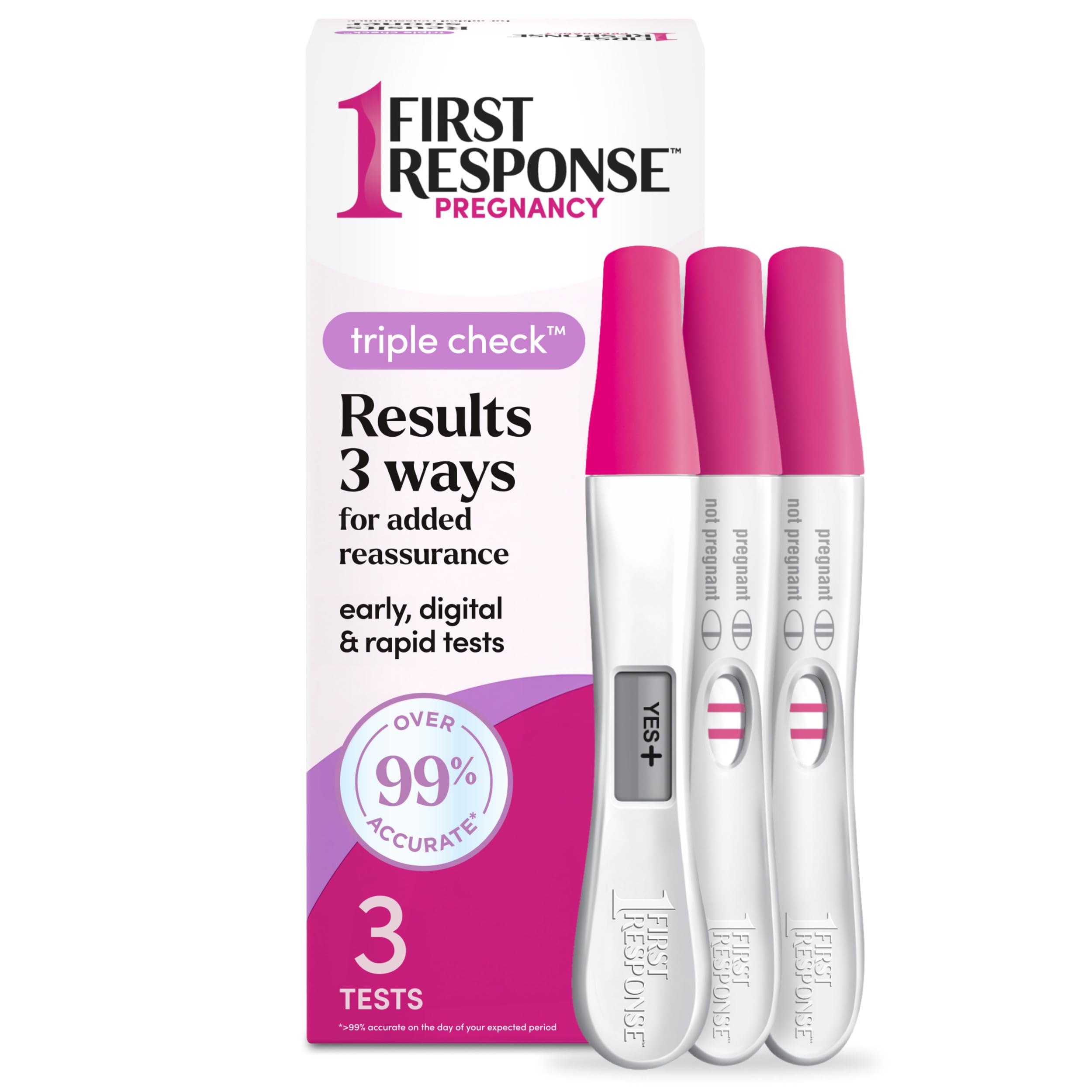 First Response Triple Check Pregnancy Test 3 ct packaging