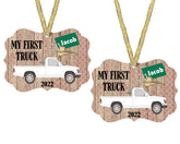 First Truck Christmas Ornament double-sided aluminum keepsake
