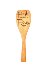 First You Make a Roux laser engraved wooden spoon 12 inch beechwood