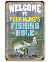 Fishing Decor for Home metal sign 8x12 inches